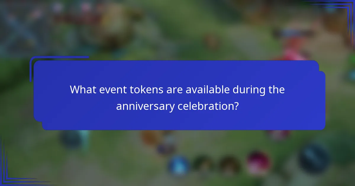 What event tokens are available during the anniversary celebration?