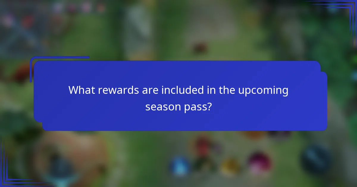 What rewards are included in the upcoming season pass?