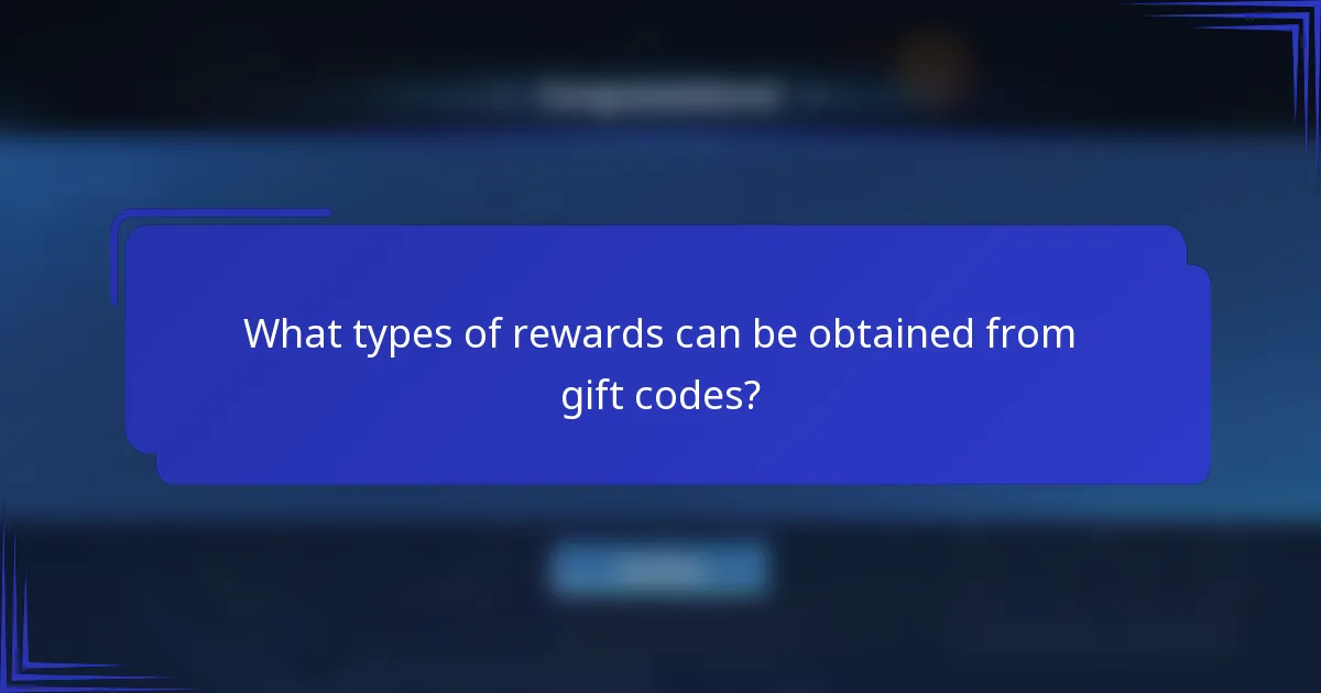 What types of rewards can be obtained from gift codes?