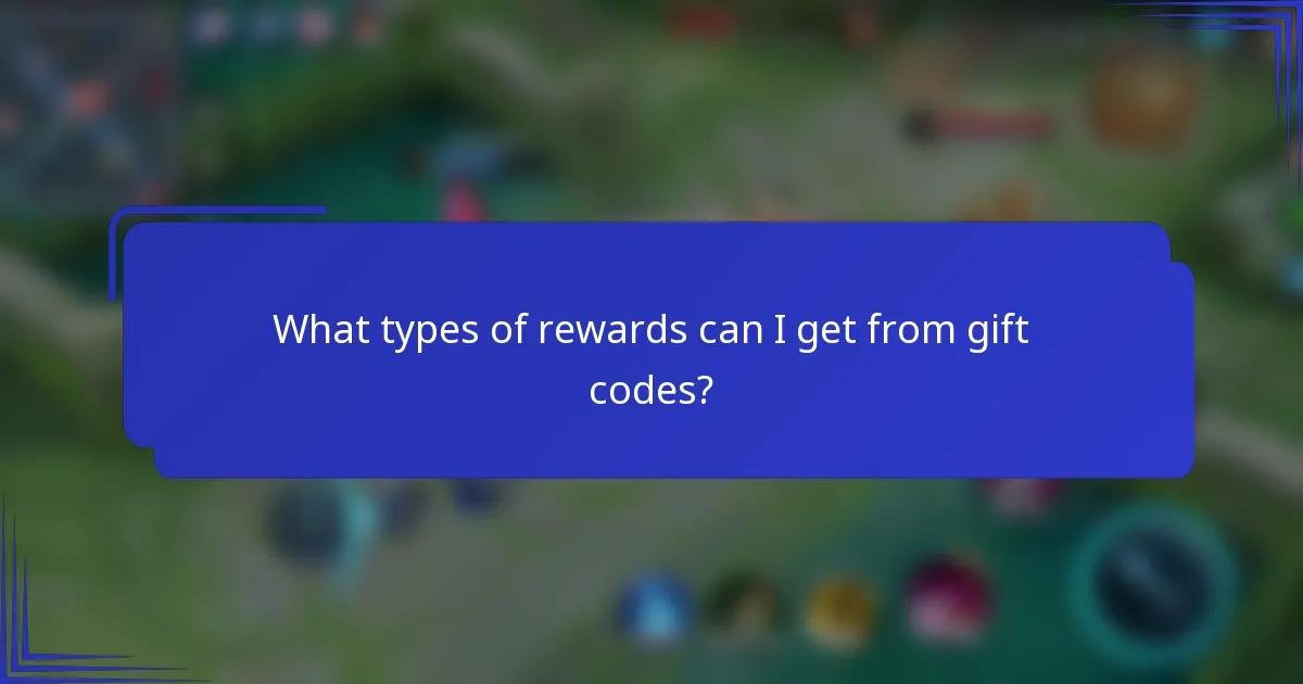 What types of rewards can I get from gift codes?